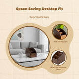 Desktop Organizer, Multi-Compartment Storage Box, Remote Control Holder, Living Room, Large Capacity, Office Supplies Organizer