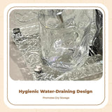 Toothbrush Holder, Bathroom Storage Rack, Mouthwash Container Set, Wall-Mounted