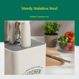 Kitchen Utensils Set, Stainless Steel Fruit Peeler, Bottle Opener, Storage Rack