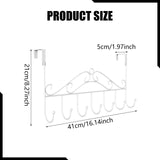 over The Door Hooks Dorm Essentials Elegant Heavy Duty for Hanging Bags Hats White