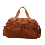 Travel Duffle Bag Lightweight with Shoulder Strap for Travel Fitness Outdoor brown