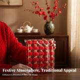 Chinese Flocked Lantern Hanging Decor, Red Mini Lantern, New Year, Indoor Outdoor, Random 4# (30pcs)