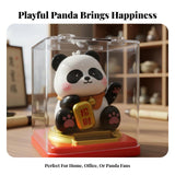 Solar Panda Figurine, Fortune Cat, Cute Cartoon Desktop Decor, Office Gift, Random Design Peace Panda