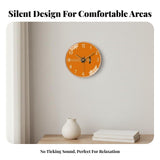 8 Inch Wall Clock Easy Installation Silent Hanging Clock Modern Stylish Decor Decor for Office Workers, Gift Donors, Living Room, Bedroom Gold 1004