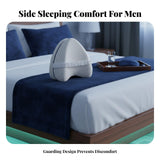 Side Er Leg Pillow Breathable Ergonomic Leg Pillow with Strap Pressure Relief Bedding Accessory for Women, Athletesing, Bed, Home White