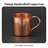 Copper Mug Handcrafted Retro Copper Mug with Handle Creative Design Brass Beer Cup for Vintage Enthusiasts, Home Bartenders, Gifting, Parties, Kitchen