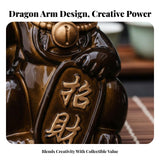 Muscular Fortunate Cat Symbol of Prosperity Strong Arm Welcoming Cat Good Luck Charm Muscle Arm Fortunate Cat for Adults, Home Decor Changes to Gold Muscle Cat-fortune