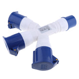 Maxbell 3pcs 220V 32A 3Pin Industrial Site Plug Socket Weatherproof Building 2P+E