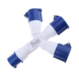 Maxbell 3pcs 220V 32A 3Pin Industrial Site Plug Socket Weatherproof Building 2P+E