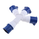 Maxbell 3pcs 220V 32A 3Pin Industrial Site Plug Socket Weatherproof Building 2P+E