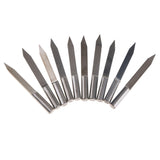 10Pcs 30 Degree 0.4mm V-shape Carbide PCB Engraving Bit CNC Router Tool 60mm