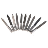 10Pcs 30 Degree 0.4mm V-shape Carbide PCB Engraving Bit CNC Router Tool 60mm