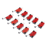 Maxbell 10 Pieces V-156-1C25 Micro Limit Switch Long Hinge Roller Momentary SPDT - Aladdin Shoppers