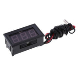 Maxbell 2x LED DC12V Digital Thermometer Mini Temperature Probe -50-110 Celsius Red