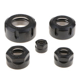 Maxbell 5Pcs Black ER25UM Collet Clamping Nut for CNC Milling Chuck Holder Lathe