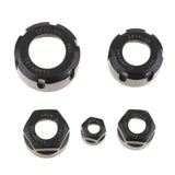Maxbell 5Pcs Black ER25UM Collet Clamping Nut for CNC Milling Chuck Holder Lathe