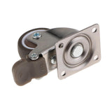 Maxbell 6Pc Heavy Duty Swivel Bearing Caster Wheels Rubber Base with Top Plate 1.25"