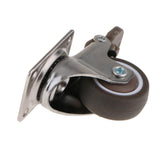 Maxbell 6Pc Heavy Duty Swivel Bearing Caster Wheels Rubber Base with Top Plate 1.25"