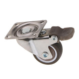 Maxbell 6Pc Heavy Duty Swivel Bearing Caster Wheels Rubber Base with Top Plate 1.25"