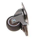 Maxbell 6Pc Heavy Duty Swivel Bearing Caster Wheels Rubber Base with Top Plate 1.25"