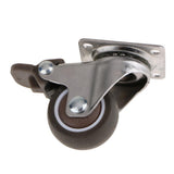 Maxbell 4Pcs Heavy Duty Swivel Bearing Caster Wheels Rubber Base with Top Plate 1.5"