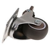 Maxbell 4Pcs Heavy Duty Swivel Bearing Caster Wheels Rubber Base with Top Plate 1.5"