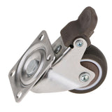 Maxbell 4Pcs Heavy Duty Swivel Bearing Caster Wheels Rubber Base with Top Plate 1.5"