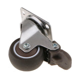 Maxbell 4Pcs Heavy Duty Swivel Bearing Caster Wheels Rubber Base with Top Plate 1.5"