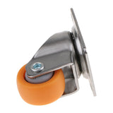 Maxbell 4x Nylon All Swivel Caster Wheels Plate Caster for Trolleys Wheel Orange 1"