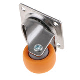 Maxbell 8x Nylon All Swivel Caster Wheels Plate Caster for Trolleys Orange 25mm 13kg