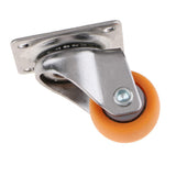 Maxbell 10x Nylon All Swivel Caster Wheels Plate Caster for Trolleys Orange 25mm