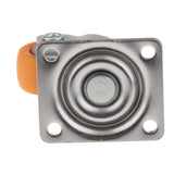 Maxbell 4x Nylon All Swivel Caster Wheels Plate Caster for Trolleys Wheel Orange 1"