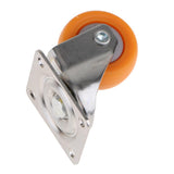 Maxbell 8x Nylon All Swivel Caster Wheels Plate Caster for Trolleys Orange 32mm