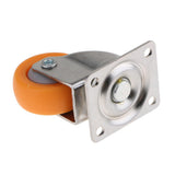 Maxbell 10x Nylon All Swivel Caster Wheels Plate Caster for Trolleys Orange 32mm