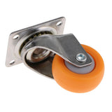Maxbell 10x Nylon All Swivel Caster Wheels Plate Caster for Trolleys Orange 32mm