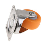 Maxbell 10x Nylon All Swivel Caster Wheels Plate Caster for Trolleys Orange 38mm