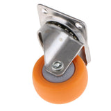 Maxbell 10x Nylon All Swivel Caster Wheels Plate Caster for Trolleys Orange 38mm