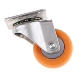 Maxbell 10x Nylon All Swivel Caster Wheels Plate Caster for Trolleys Orange 38mm