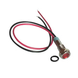 Maxbell 5pcs 6mm LED Metal Indicator Light Waterproof Signal Pilot Dash Lamp 6V