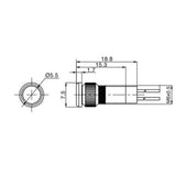 Maxbell 2pcs 6mm LED Indicator Light Waterproof Signal Pilot Dash Lamp DC 6V Green