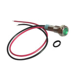 Maxbell 2Pcs 6mm LED Metal Indicator Light Waterproof Signal Pilot Dash Lamp 6V