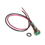 Maxbell 5pcs 6mm LED Metal Indicator Light Waterproof Signal Pilot Dash Lamp 6V