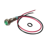 Maxbell 2Pcs 6mm LED Metal Indicator Light Waterproof Signal Pilot Dash Lamp 6V