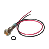 Maxbell 5pcs 6mm LED Metal Indicator Light Waterproof Signal Pilot Dash Lamp 6V