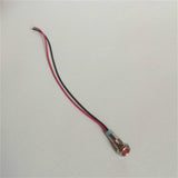 Maxbell 2pcs 6mm 12V Signal Power Supply LED Metal Indicator Lamp Pre-Wired Blue+Red