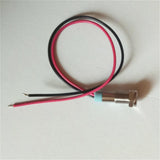 Maxbell 2pcs 6mm 12V Signal Power Supply LED Metal Indicator Lamp Pre-Wired Blue+Red