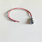 Maxbell 2pcs 6mm 12V Signal Power Supply LED Metal Indicator Lamp Pre-Wired Blue+Red