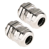 Maxbell 2 Pieces Metal Waterproof Connector Cable Gland Connector M18 x 1.5 - Aladdin Shoppers