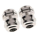 Maxbell 2 Pieces Metal Waterproof Connector Cable Gland Connector M18 x 1.5 - Aladdin Shoppers