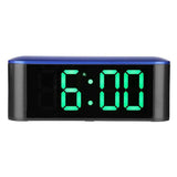 Maxbell LED Mirror Alarm Clock Night Light Digital Clock Snooze Blue+Green - Aladdin Shoppers